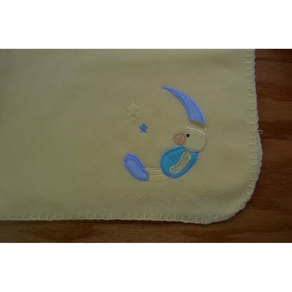 Blankets and Beyond Yellow Moon Baby Blanket Stars Security Lovey Duck Chick